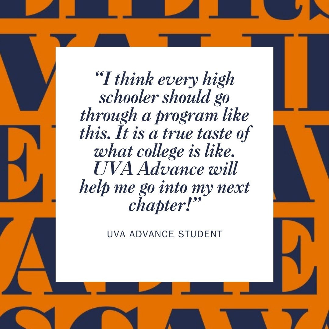 Promotional quote from a student.