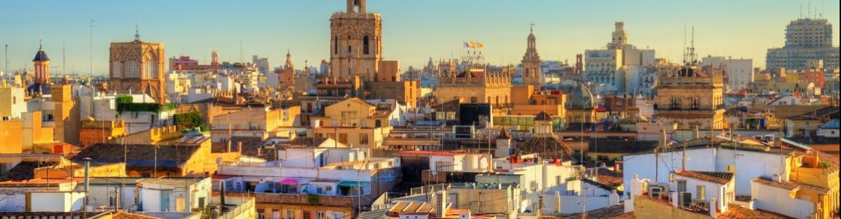 Valencia city scape view.