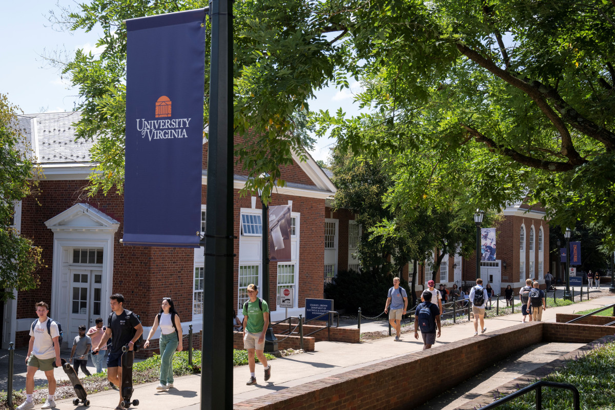 Students walk to class