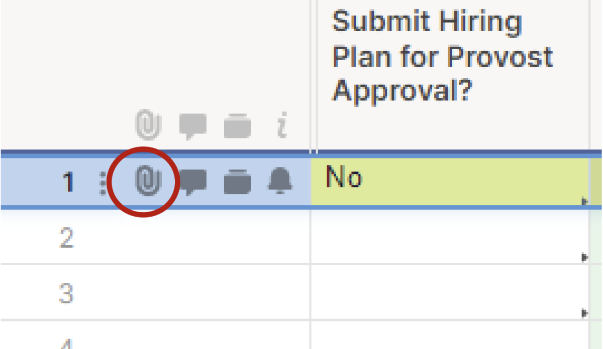 screenshot showing paper clip icon circled in red