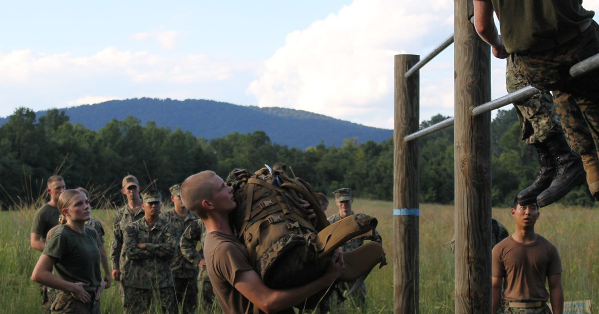 Navy cadets training.