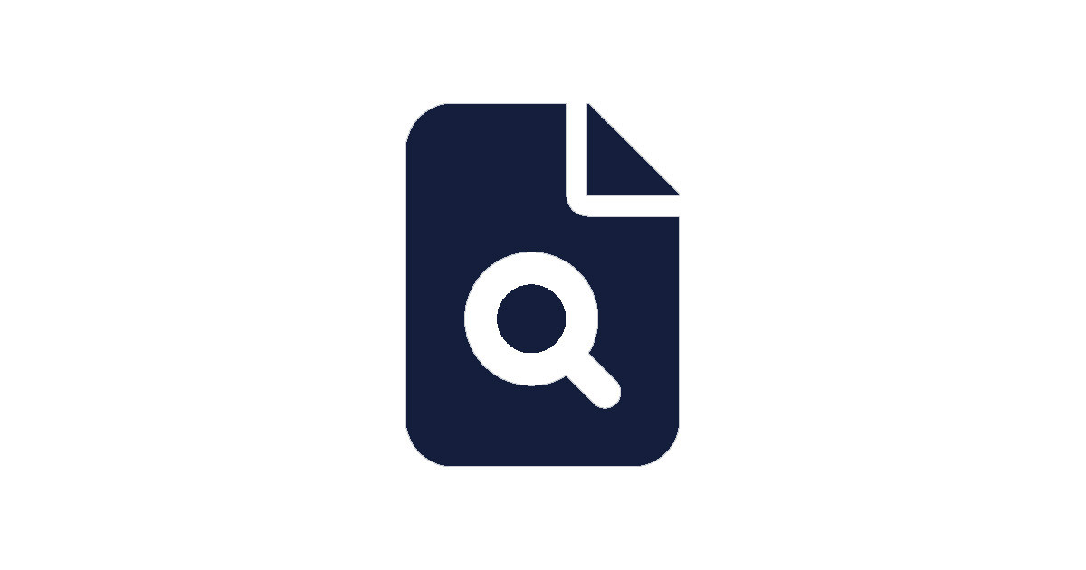 Icon depicting magnifying glass over a file folder