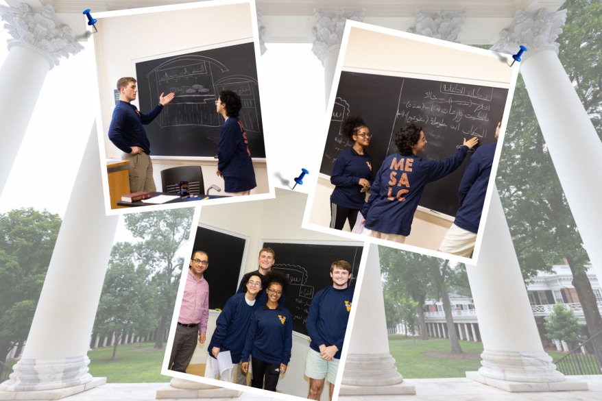 students studying arabic