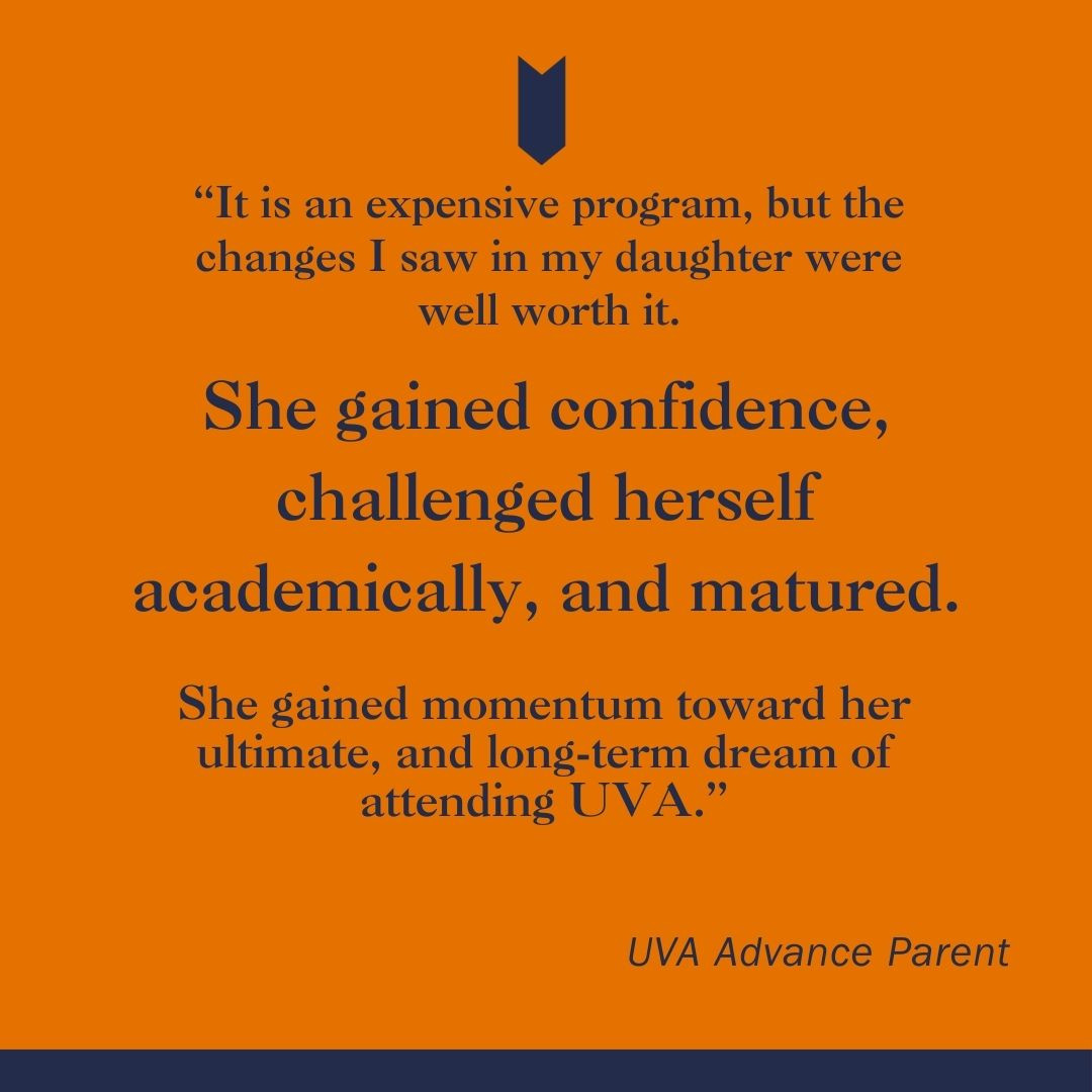 Promotional quote from a parent. 