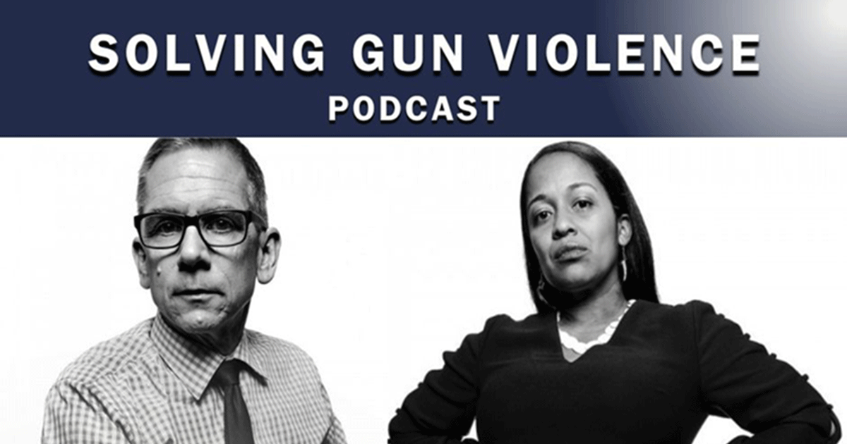 Profile image of Mark and Michelle with Solving Gun Violence Podcast title card.
