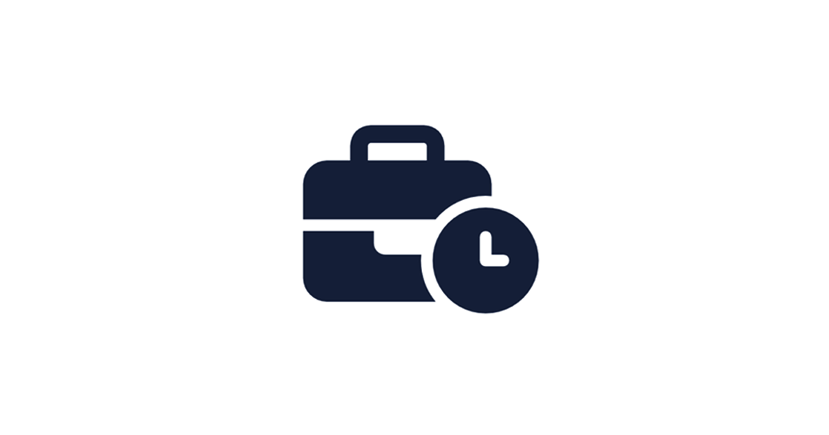 Icon depicting a briefcase with an arrow symbol